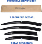 Window Visors Rain Guards for 2004-2012 Mitsubishi Galant, Out-Channel Window Vent Wind Deflectors Visors Shades for 04-12 Mitsubishi Galant