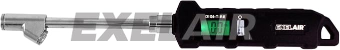 EXELAIR EX516DIG by Digital Dual Head Tire Gauge with Extended Swivel Air Chuck,Black/Silver