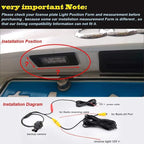 Trunk Handle Rear View Reverse Backup Camera Night Vision Parking Assistance Replacement for Mercedes Benz W166 W176 ML 350 A180 GLC200L GLA200(Model LS8014=214 * 52mm)