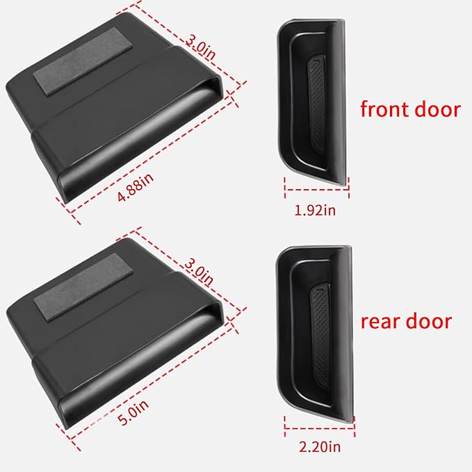 Door Handle Storage Box fit for Ford Explorer 2020 2021 2022 2023 2024 Accessories Car Pocket Organizer 4pcs/Set