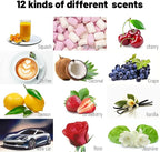 Car Air Freshener: Auto Deodorizer | Long-Lasting Smoke Smell Remover| 12 Different of Scents | Car Scent For Home | 1.5oz |12 pack