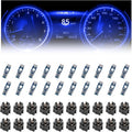 20PCS Car LED Dash Lights - Super Bright Instrument Cluster Light Bulbs with T5 37 74 LED Bulbs & Twist Lock Socket - Universal 12V L-ED Lights for Car Interior Accessories (Blue)