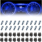 20PCS Car LED Dash Lights - Super Bright Instrument Cluster Light Bulbs with T5 37 74 LED Bulbs & Twist Lock Socket - Universal 12V L-ED Lights for Car Interior Accessories (Blue)