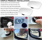 2PCS Blind Spot Convex Car Mirror, Convex Rear View Mirrors, Side View Mirror Blindspot with Wide Angle Adjustable Stick, 360 Degree Adjustabe HD Glass Blind Spot Mirrors for SUV and Trucks