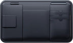 Car Visor Organizer, Multi-Functional Sun Visor Organizer, Black PVC Compact Design, Includes Pocket for Documents, Glasses Holder, Ideal for Most Vehicles