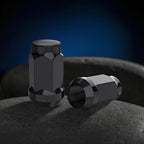 Golf Cart Wheel Lug Nuts for EZGO & Club Car, 1/2"-20 Size Black 16 Pack