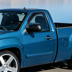 Rain Guards for 2007-2013 Chevy Silverado GMC Sierra 1500 Regular Cab, 2007-2014 Silverado Sierra 2500HD 3500HD Standard Cab, Tape-On Window Visors Smoke, 2PCS