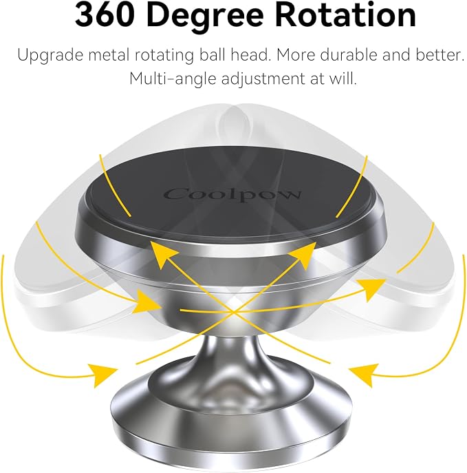 【2 Packs Magnetic Phone Holder for Car【Strong Magnet】 Phone Holders for Your Car Phone Holder Mount【4 Metal Plate】 Universal Car Accessories for Women Men for iPhone Samsung Speakerphones