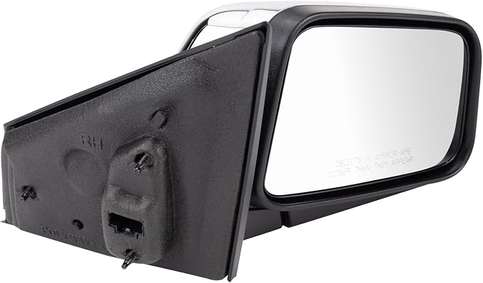 Passenger Side Mirror Assembly Power Heated Memory Puddle Light Foldaway Chrome Smooth Black Compatible with 2008-2009 Lincoln MKX