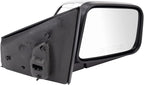 Passenger Side Mirror Assembly Power Heated Memory Puddle Light Foldaway Chrome Smooth Black Compatible with 2008-2009 Lincoln MKX