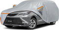 Car Cover for 2003-2026 Toyota Sienna Minivan, Waterproof Custom-fit All Weather Sun Rain UV Dust Snow Protection Outdoor Sienna Full Car Cover with Door Zipper and Cotton Lining-Gray