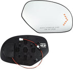 RH Passenger Side Mirror Glass Replacement for 2007-2014 Chevrolet Silverado Suburban Tahoe Avalanche GMC Sierra Yukon Cadillac Escalade Rearview Side Heated Mirror with signal light Replace GM1325138
