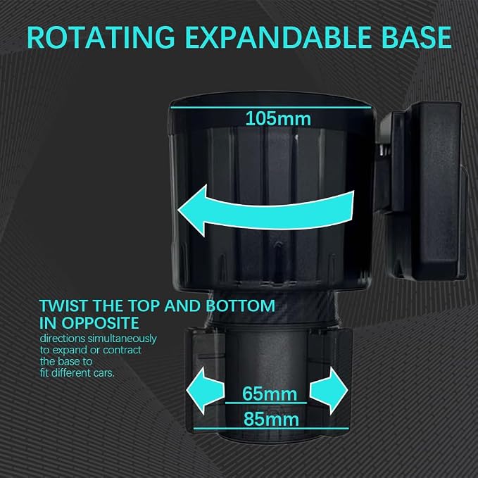 Adjustable Large Cup Holder Adapter, Universal Storage Expander Big Cup Holder Change Organizer for Most Vehicles