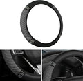 Bling Car Steering Wheel Cover, 15 Inch Rhinestones Soft Leather Elastic Steering Wheel Protector, Sparkly Crystal Diamond for Women, Car Interior Accessories for Most Cars (Grey)