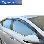 Outside Mount Rain Guards for 2017-2020 Hyundai Elantra,Smoke Tint Window Deflectors Visors,Fits Elantra 17-20,No Drill Easy Installation,Keep Rain Out & Reduce Noise,4-Piece Set