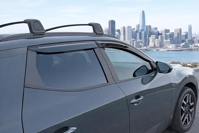 2019-2026 Tape-on Rain Guards for Hyundai Santa Cruz Side Window Deflector Visors SE SEL Night XRT Limited Durable Tinted Vent Shade 2023 2024 2025