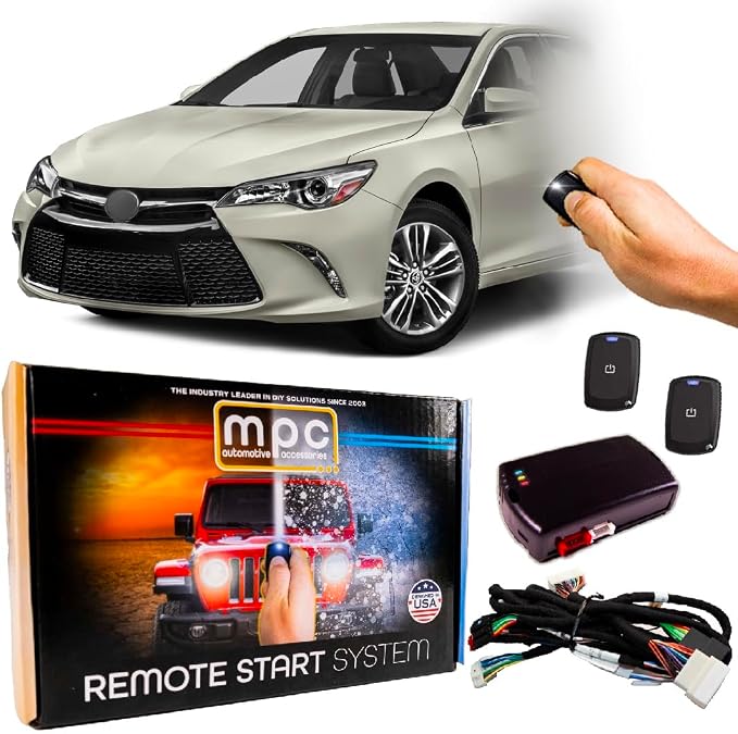 MPC Remote Start Kit Compatible with Toyota Camry 2012-2017 | Plug and Play | Long Range 2,000ft Range Remotes | Push to Start Only | USA Tech Support