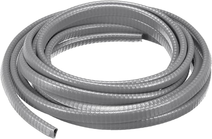 U Channel Edge Trim, 13.1ft Length Rubber Guard Seal Strip Edge Protector Fit for 1-2.5mm Edge, (15/64" W x 25/64" H) Gray