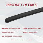 16FT (5M) Car Door Edge Protector, Universal U Shape Trim Molding Rubber Seal Protector with Fits Most Cars (Black)