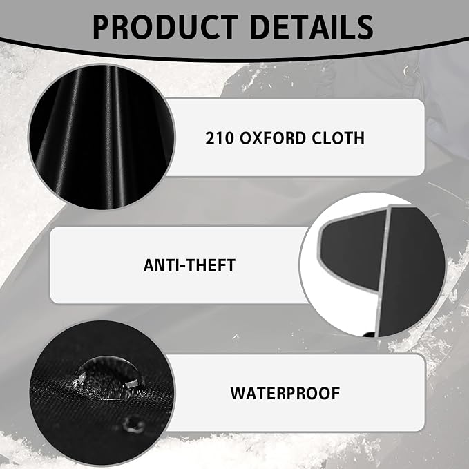 Car Windshield Cover for ice and Snow, Shade Blocks Winter Frost Hail Protector with Side Mirror Covers, Waterproof, Sunshade, Dustproof Windshield Cover for Cars, Trucks, Vans