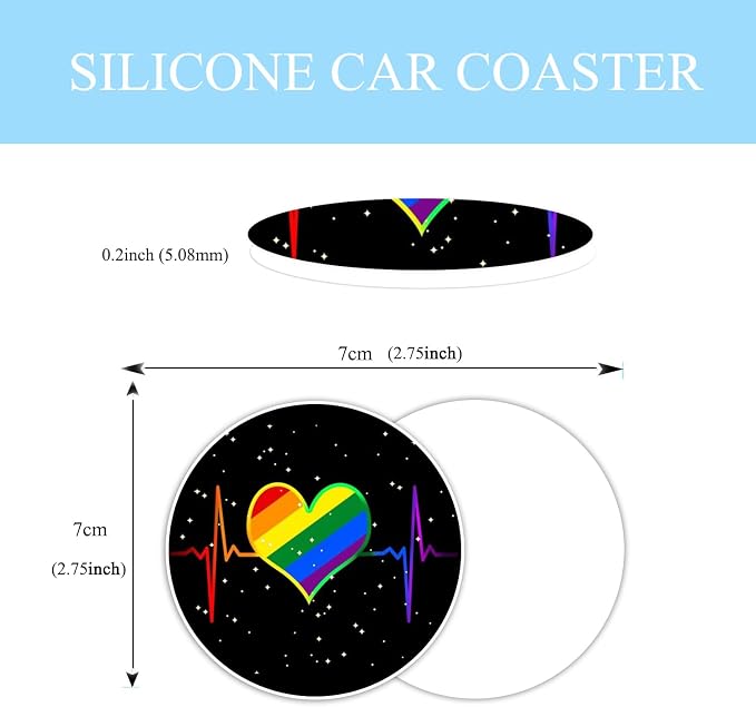 Rainbow Steering Wheel Cover Anti-Slip and Practical 14.5-15 Inch Universal Car Steering Wheel Cover with 2 Pieces Car Coasters Suitable for Men Women