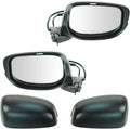 2 Piece Driver and Passenger Side Mirror Assembly Set Electric Adjustment Heated No Memory Black Compatible with 2009-2014 Honda Fit HO1320246 HO1321246