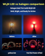 74 Led Bulb Dash Lights Dimmable T5 2721 37 85 286 Wedge PC74 Twist Socket Automotive Instrument Panel Gauge Light Kits Cluster Shift Indicator Interior Bulbs Red Pack of 20