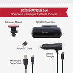 Cobra Smart Dash Cam with Interior Cam (SC 201) - Full HD 1080P Resolution, Built-in WiFi & GPS, Live Police Alerts, Incident Reports, Emergency Mayday, Drive Smarter App, 16GB SD Card Incl.