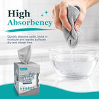 Microfiber Cleaning Cloth, 75 Sheets Microfiber Towels for Cars Commercial Grade Washcloths Lint-Free Bulk Shop Towel Cleaning Rags for Household Restaurant Garage Housekeeping, 11"x 9", Grey