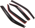 Outside Mount Window Vent Visors Rain Guards Compatible with Dodge Magnum 2005-2008 | Side Window Wind Deflectors Rain Shields | Smoke Tinted, 4 Pcs Set, DGWV-087M