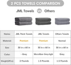 Bath Towels for Adult Body, Large Microfiber Bath Towels Set 4 Pack (30" x 60"), Lightweight & Soft Absorbent for Bathroom Spa Gym Yoga Salon Sauna, Grey