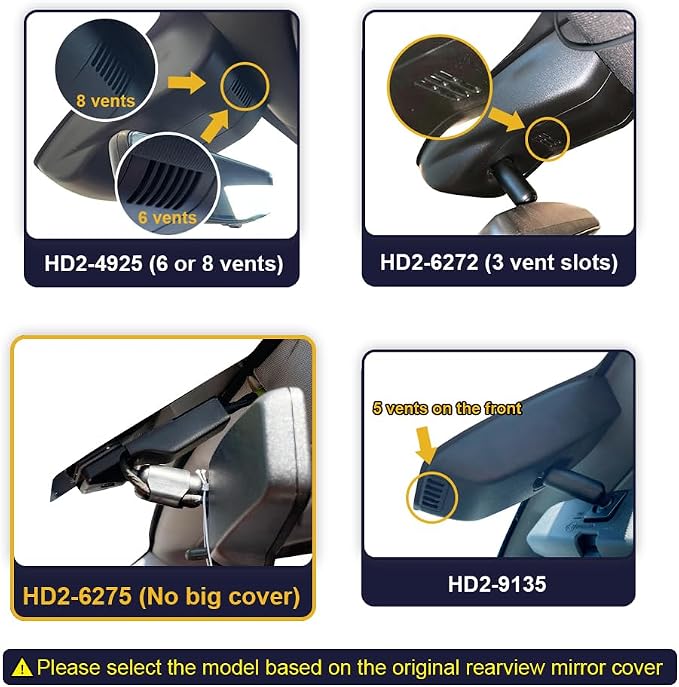 4K Dash Cam Suitable for GMC Sierra 1500 2500HD 3500HD (HD2-6275, Small Cover) 2020-2026, OEM Factory Look, UHD 2160P Video, WiFi & APP, Loop Recording, G-Sensor, Plug & Play, 64GB Card