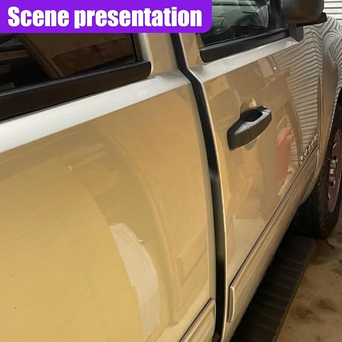 32Ft (10M) Car Door Edge Protector, Self-Adhesive Scratch Resistant U Shape Auto Door Edge Guard Decoration, Anti-Collision Car Doors Trim Strip Protector for Truck, SUV, Sedan (Black-10M)