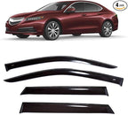 Tape-On Windows Visor 4-Piece for 2015-2020 Acura TLX Rain Guards Shield Shade Smoke