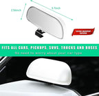 Blind Spot Car Mirror, Adjustable 360 Rotation Auxiliary Convex Wide Angle Mirror, Auto Snap-On Clip for Car, Truck, SUV (White)