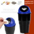 Cup Holder Trash Can for Car, Leakproof Vehicle Back Seat Garbage Can Mini Portable Trash Bin with Lid, Universal Smellproof Cup Holder Garbage Bin for Cars Trucks SUVs (Blue)