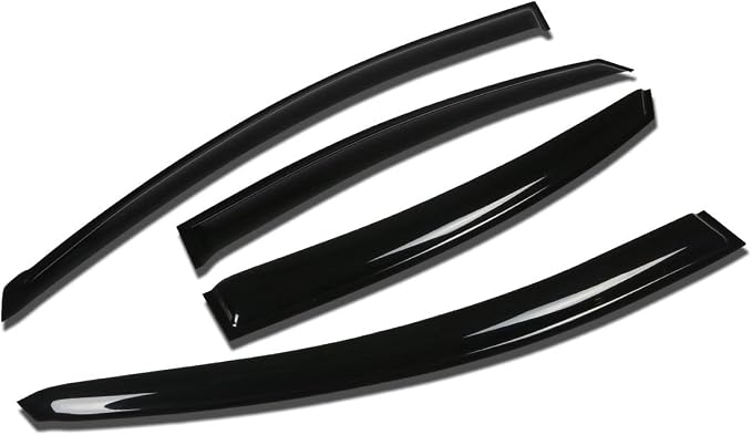 4Pcs Tape-On Window Visor Rain Guard Compatible with 2011-2014 Sonata, Rain Shields Vent Shade Wind Deflector, Acrylic