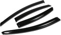 4Pcs Tape-On Window Visor Rain Guard Compatible with 2011-2014 Sonata, Rain Shields Vent Shade Wind Deflector, Acrylic