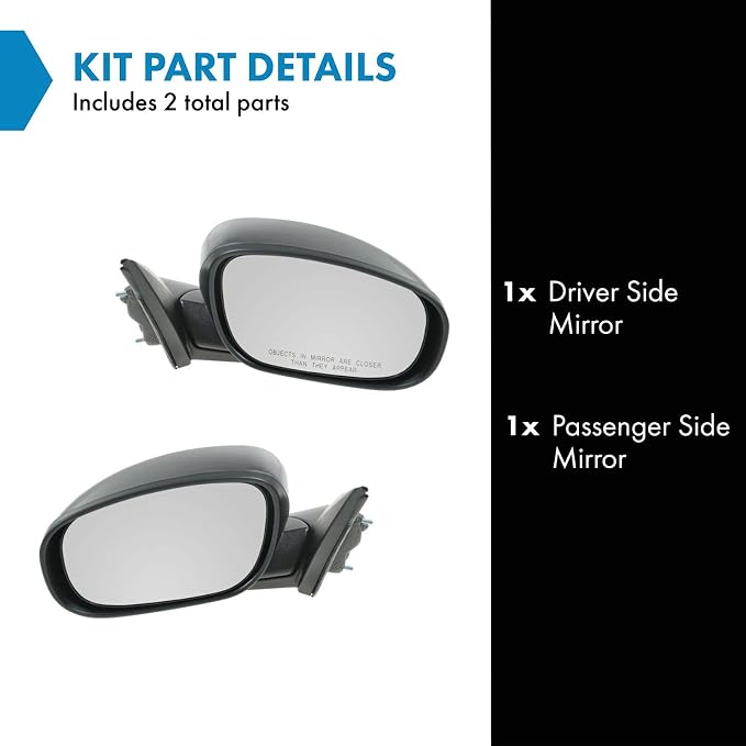 Driver and Passenger Side Mirror Assembly Set Power Heated Foldaway Paint to Match Smooth Compatible with 2005-08 Chrysler 300 2005-08 Dodge Magnum 2006-10 Dodge Charger