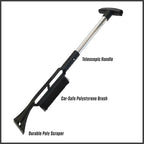 3-in-1 Emergency Shovel for Car or Truck, Foldable with Ice Scraper, Ice Brush, Compact Storage for Vehicle or Hiking, Use in Snow, Dirt, Ice, or Gravel