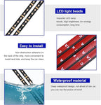 Car LED Strip Light, 24 LED RGB Auto Under Dash Interior Atmosphere Lights, USB Vehicle Decorative Lamp Ambient Night Light Strip, Lighting Kit Car Accessories (Pink Purple)