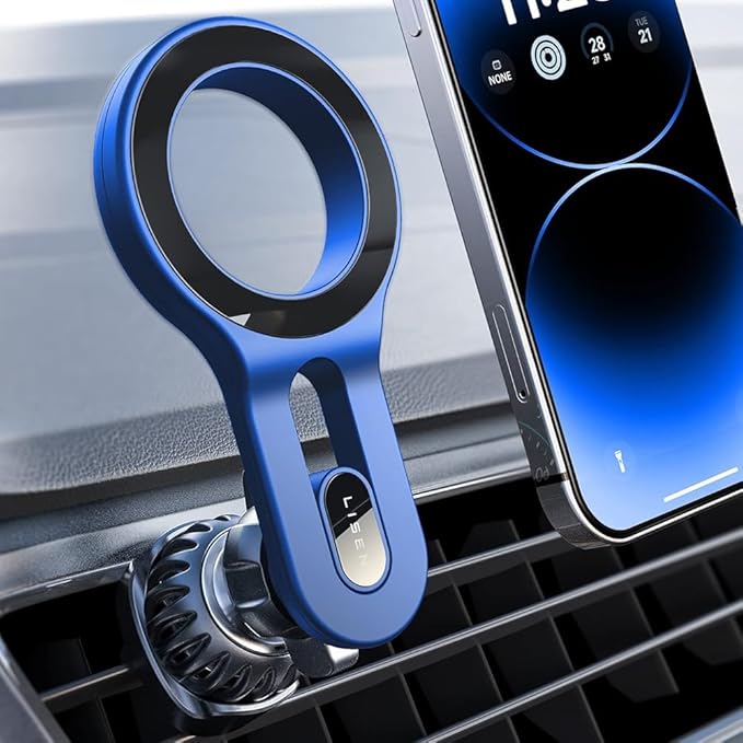 for MagSafe Car Mount, 2026 Magnetic Phone Holders for Car Air Vent Phone Mount [Ultra-Magnetic] Hands Free Cell Phone Holder Car Accessories for Men Women fit iPhone 17 16 15 14 13 Pro-Blue