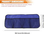 Car Trunk Organizer, Large Capacity Backseat Hanging Storage Bag with 4 Pockets, Waterproof Foldable Car Interior Organizing Accessories, Universal for SUV, Truck, Van, MPV (Blue)