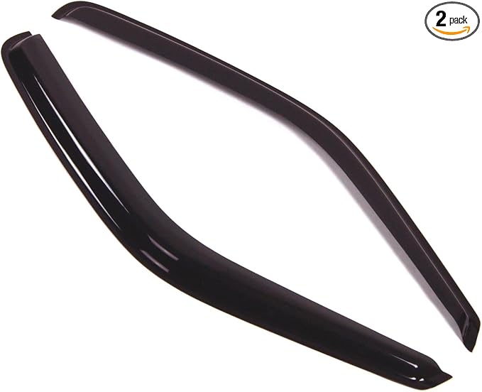 Outside Mount Window Vent Visors Rain Guards Compatible with Chevy Express 1500-3500 1996-2016 | Side Window Wind Deflectors Rain Shields | Smoke Tinted, 2 Pcs Set, DGWV-040