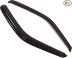 Outside Mount Window Vent Visors Rain Guards Compatible with Chevy Express 1500-3500 1996-2016 | Side Window Wind Deflectors Rain Shields | Smoke Tinted, 2 Pcs Set, DGWV-040