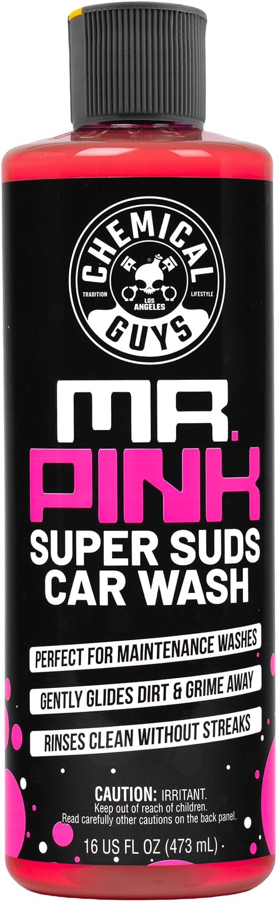 Mr. Pink Car Wash Soap - 16 oz Super Suds Foaming Car Wash Soap for Cannon, Blaster, or Bucket Washing - pH Balanced, Safe on Wax, Sealant, Ceramic, and Clear Coat Finishes