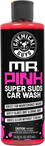 Mr. Pink Car Wash Soap - 16 oz Super Suds Foaming Car Wash Soap for Cannon, Blaster, or Bucket Washing - pH Balanced, Safe on Wax, Sealant, Ceramic, and Clear Coat Finishes