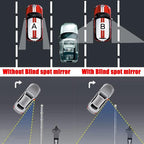 Rectangular Blind Spot Mirror, HD Glass Frameless Stick on Adjustabe Convex Wide Angle Rear View Blind Spot Car Mirror for Car Blind Spot, Pack of 2