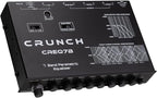 CREQ7B 7-Band Car Audio Parametric Equalizer with 9-Volt Line Driver, Subwoofer Control, and Dual Aux Inputs, ½ DIN ISO Mount