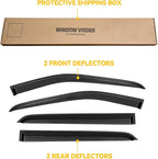 Window Visor for 2018-2024 Nissan Kicks, Out-Channel Rain Guards Shields Vent Deflector Shade Wind Dark Smoke Ventshade Ventvisor for 18-24 Kicks 2019 2020 2021 2022 2023, Tape-On Outside-Mount, 4PCS